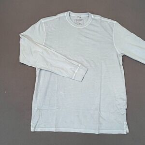 Reworn Long Sleeve Everyday T Shirt Men's Lg Chambray‎ 100% Cotton Outdoor NWI